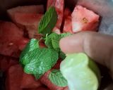 A picture of step 2 of Gond katira Watermelon Shikanji.