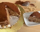 A picture of step 5 of Zuccotto with Hazelnut Bavarian Cream.
