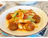 肉丸子義大利麵<用剩下的漢堡肉和豆渣做的>的食譜步驟11照片