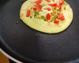 A picture of step 3 of Moong dal uttapam.