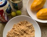 A picture of step 1 of Mango delight.