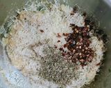 A picture of step 3 of Cheesy cauliflower fritters.