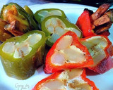 Foto del paso 10 de la receta: Pimientos asados rellenos de patatas fritas y huevos fritos