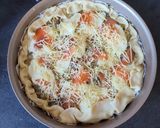 Une image de l'étape 8 de Tarte au légumes et saumon fumé.