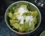 A picture of step 3 of Amla and coriander chutney.