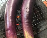 Hình bước làm 1 của món Cà tím nướng mỡ hành
