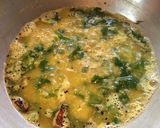 A picture of step 3 of Dal Palak.