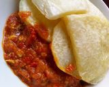 A picture of step 3 of Fried yam and sauce.