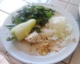 A picture of step 2 of Rice with coconut and radish.