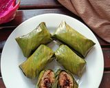Foto langkah ke 10 dari resep Lemper Ayam Buah Naga.