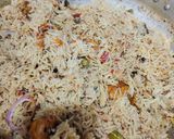 A picture of step 8 of Chicken tikka bryani.