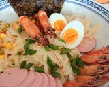 Hình bước làm 7 của món Mỳ udon tôm🍜🍥