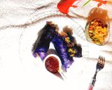 A picture of step 9 of Purple cabbage wrap with kathiyavadi touch.