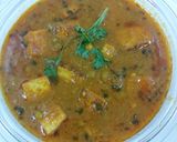 A picture of step 4 of Green peas with Paneer.