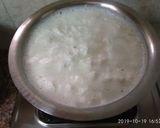 A picture of step 4 of Chhena poda.