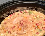 A picture of step 1 of Cajun crockpot chicken.