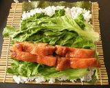 A picture of step 8 of Easy Teriyaki Chicken Ehomaki Sushi Rolls.