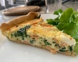 Une image de l'étape 6 de Tarte épinard, truite fumée et chèvre.