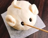 Hình bước làm 5 của món Làm bánh bao chuột xinh đón năm mới nào !