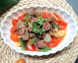 Hình bước làm 3 của món Lòng gà xào ớt chuông