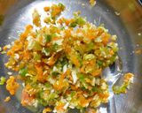 A picture of step 3 of Veg bhurji.