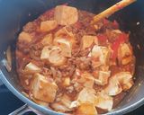 A picture of step 4 of Mapo Tofu.
