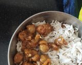 A picture of step 2 of Chole biryani.