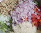 A picture of step 3 of Moong sprouts mini uttapam.