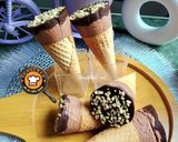 Gambar langkah 8 resipi Aiskrim Cornetto.