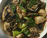 A picture of step 5 of Korean bbq Chicken with Shiitake mushrooms.