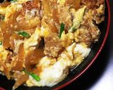 A picture of step 8 of Delicious and Easy Crispy Katsu Donburi.