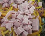 Foto del paso 6 de la receta: Tarta de pimientos con mozzarella y jamón