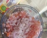 A picture of step 1 of My favourite dish Crunchy onina and tomato cheese toast.