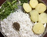 A picture of step 1 of Crispy Sago Tikki.