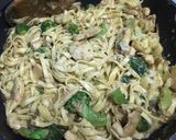 A picture of step 5 of Quick and Easy Chicken and Broccoli pasta.