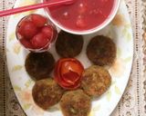 A picture of step 11 of Vegetables kababs with watermelon juice.