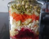 A picture of step 4 of 3 Variety SALAD JARS.