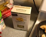 A picture of step 1 of Shrimp Alfredo.