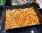 A picture of step 2 of Farfalle Casserole with Ham and Vegetables.