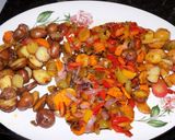 Foto del paso 10 de la receta: Raya, papines y verduras a la chapa