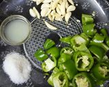 A picture of step 1 of Mirchi Kuchla.