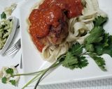 A picture of step 10 of Fish pasta with purely homemade pasta strips.