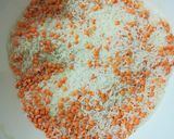 A picture of step 1 of Hyderabadi khichdi (red gram khichdi).