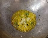 A picture of step 2 of Lal Saag Bhaja/Amaranth.