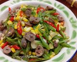 Foto langkah ke 5 dari resep Tumis Buncis Jagung Jantung Ayam.