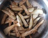 A picture of step 1 of Dahi baingan.