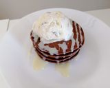 A picture of step 6 of Eggless Chocolate Pancakes.