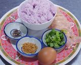 รูปขั้นตอนการทำที่ 3 ของ ข้าวต้มดอกอัญชันใส่ไก่