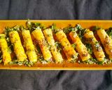 A picture of step 4 of Khandvi.