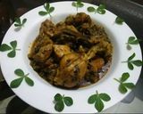 A picture of step 6 of Methi Chicken💚🍀.